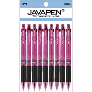 JAVAPEN Jet 3ball 三色圓珠筆, 紫色, 9支