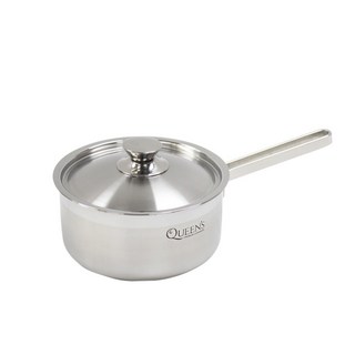 키친아트 인덕션 퀸즈 통3중 스텐레스 편수냄비 18cm