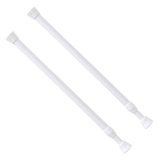 썬데코 다용도 커튼 압축봉 13mm 2p, 화이트, 2개