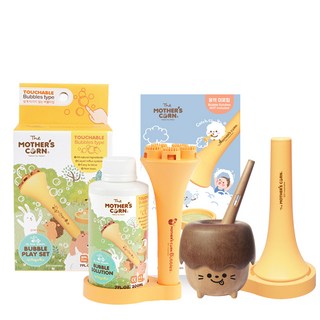 MOTHER'S CORN 小木森林兒童泡泡玩具+吹泡泡工具+不易破泡泡補充罐 200ml, 1組