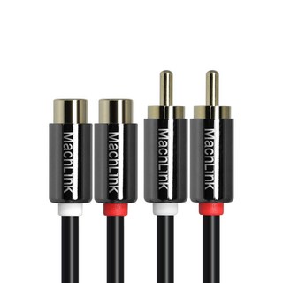 마하링크 2RCA 고급형 M-F 연장 케이블, ML-F2R015 (1.5m), 혼합색상, 1개