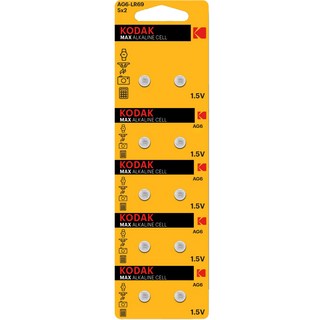 코닥 알카라인 1.5V 코인건전지 LR69 AG6 SR920SW LR921, 10개입, 1개