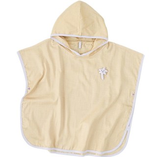 BambooBebe 輕量雨披連帽毛巾 熱帶叢林, 棕櫚樹米色, 1個