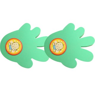 문인테크 손바닥 문닫힘 방지, 초록, 2개