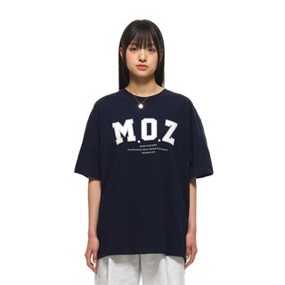 mozmoz MOZ 寬鬆短袖T恤, 海軍藍