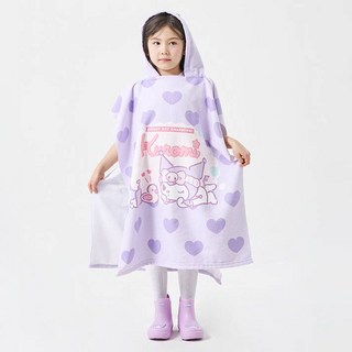 Sanrio 女孩 Kuromi 雨披連帽浴袍 NCHKC60021