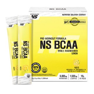 NUTRITION SOLUTION NS BCAA支鏈胺基酸補充粉 檸檬口味 30條入, 300g, 1個
