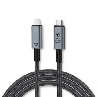 MYBESTFRIEND USB 4.0 Type-C(M)-Type-C(M) 240W 40Gbps Thunderbolt 3/4相容線 MBF-U40-10, 1個, 混色, 1m