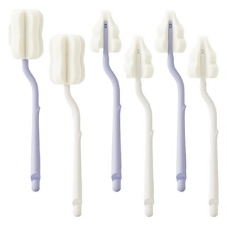 모윰 롱커브 스펀지 젖병 젖꼭지솔 6종 세트 바이올렛 코코넛 1세트 상품 이미지