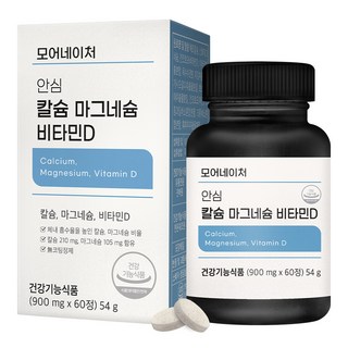 모어네이처 안심 칼슘 마그네슘 비타민D, 60정, 1개