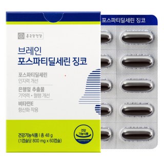 종근당건강 브레인 포스파티딜세린 징코, 60정, 1개 대표 이미지 - 뇌영양제 추천