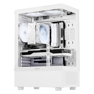 주연테크 MARINE 데스크톱 본체의 깔끔한 화이트 디자인