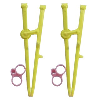 데일리픽 어린이 교정 젓가락 옐로우 2개 상품 이미지