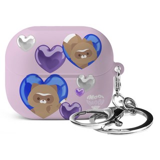 Imooi Nook Galaxy Buds 3 / 3 Pro 硬盒 + 鑰匙圈套裝, 心爸爸, 1組, 單品