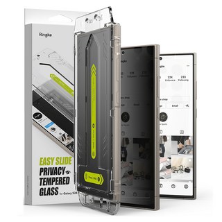 Ringke 隱私保護 Easy Slide 強化玻璃強化玻璃手機螢幕保護貼 2p 套, 1組