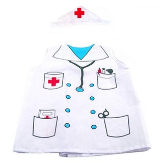 Mmong 兒童角色扮演服裝醫生服裝 + 頭帶套裝, 1組, 混色