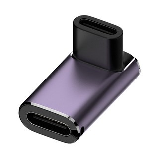 魔宙 USB4 240W 40Gb Type-C 母轉母 8K 60Hz 轉接頭 立體彎頭, 1個, 單一商品