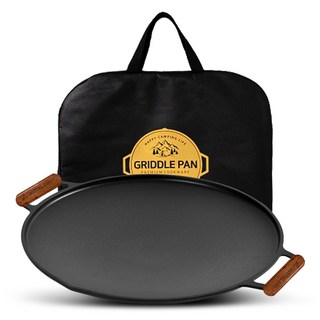 Sisem 인덕션 통주물 고기불판 그리들팬 + 가방 + 우드손잡이, 1개, 30cm