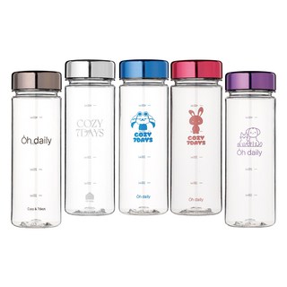 오데일리 보틀 보온보냉 메탈 트라이탄 물병 5종 세트, BLACK + WHITE + BLUE + PINK + PURPLE, 500ml, 1세트