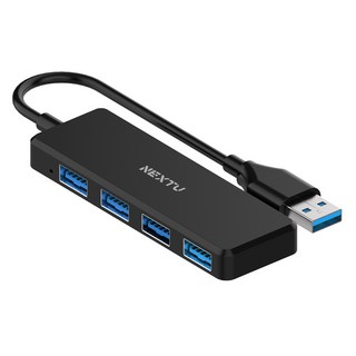 NEXTU 유라연 멀티포트 USB 3.0 허브 NEXTU-764U3, 1개, 블랙