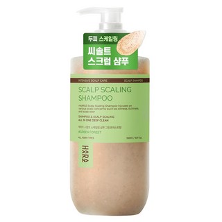 하라즈 스크럽 스칼프 두피 스케일링 샴푸 그린포레스트향, 500ml, 1개