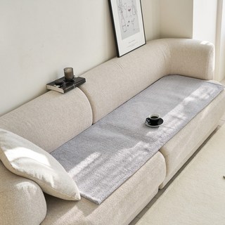 크림 극세사 사계절 소파패드