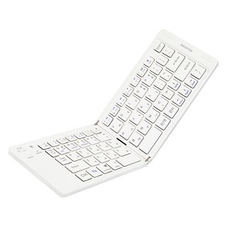스마텍 휴대용 미니 무선 접이식 폴딩 블루투스 키보드, 화이트, STBK-F2000, 제조사축