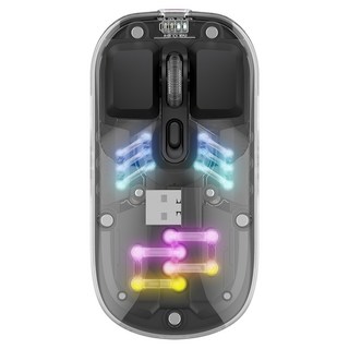 앱코 APM02 저소음 3MODE 무선 마우스, 블랙