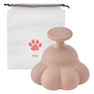 퍼기 실리콘 등 두드리기 아기 트림유도 꾹꾹이 + 파우치 세트, 토프브라운, 1ml, 1세트