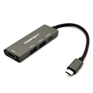 컴스마트 USB 3.0 2포트 / HDMI / Type C PD DATA 멀티 도킹허브 CT049, 1개