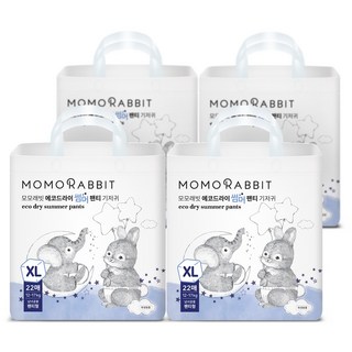 모모래빗 에코드라이 썸머 팬티 기저귀 아동용, 88매, 특대형(XL)