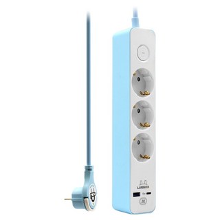 러그박스 고속충전 USB C타입 고용량 멀티탭 3구 3500W 블루, 1개, 1.5m