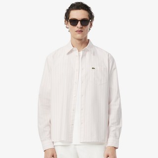 라코스테 남성용 옥스포드 스트라이프 면 셔츠