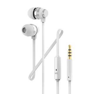 아이리버 3.5mm AUX 갤럭시 노트북 컴퓨터 알루미늄 커널형 유선 이어폰, BHC-70M, 화이트