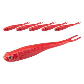 버클리 파워베이트 파워 저크쉐드 광어우럭다운샷 웜 13cm 6p, 솔리드 레드, 1개, 60g