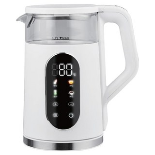 매직쉐프 디스플레이 보온 내열유리 전기주전자 화이트 1.7L, LMEK-KP1700WH