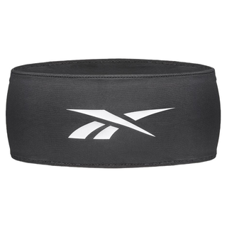 Reebok 運動機能髮帶 黑色 運動吸汗 跑步瑜珈適用 男女通用, 1個, 22 x 7 x 0.4cm