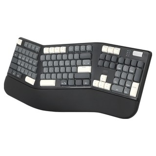 지클릭커 무선 OFFICEPRO 인체공학 로우키 저소음 블루투스 풀윤활 기계식 키보드, 블랙, EK500, 핑크축