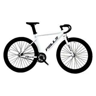 펠레스포츠 펠레바이크 픽시 T1 경량 카본스틸 픽시자전거 52L, Glossy White + Black, 160cm, 1개