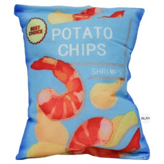 블랭크도그 강아지 과자봉지 삑삑 바스락 장난감, 블루, 1개