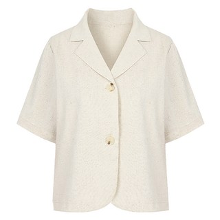 페이지플린 여성용 투버튼 숏 린넨 자켓 P4BJK008A