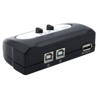 컴스마트 USB 2.0 선택기 2-1 USB A타입 1포트 / USB B타입 2포트 수동 스위치, 1개