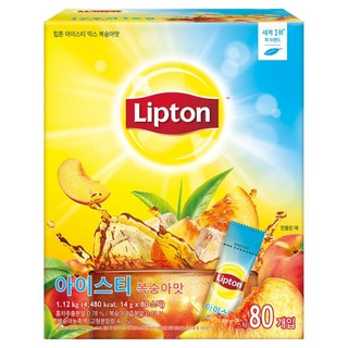 립톤 아이스티 분말 복숭아맛, 14g, 80개입, 1개