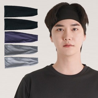 오웨니 스포츠 쿨링 헤어밴드 5p 세트, 1개, 믹스(블랙, 블랙, 네이비, 진그레이, 연그레이)