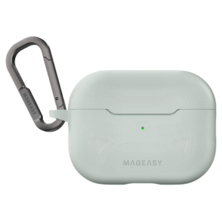 MagEasy Skin 耳機保護殼, 幻影灰, AirPods Pro 2/1, 親膚材質, 防刮耐磨, 附金屬扣環, 1個, Airpods Pro 2 / 1