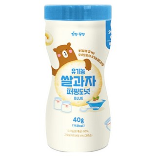 키짱몸짱 유아용 유기농 쌀과자 퍼핑도넛, 요거트맛, 40g, 1개