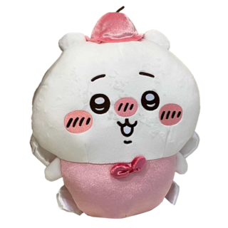 Chiikawa 吉伊卡哇 花仙子系列 景品絨毛玩偶 小可愛, 30cm, 1個, 白色 + 粉色