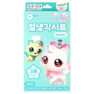 리더스인팜 위시캣 유아용 열 냉각시트, 1개, 6개입