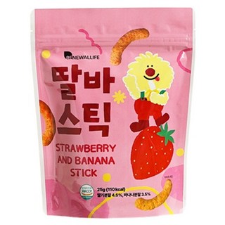 또또맘 딸바스틱 현미과자, 25g, 1개, 혼합맛(딸기/바나나)