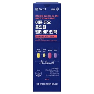 종근당 이뮨 듀오 올인원 멀티비타민팩, 30회분, 39.6g, 1개